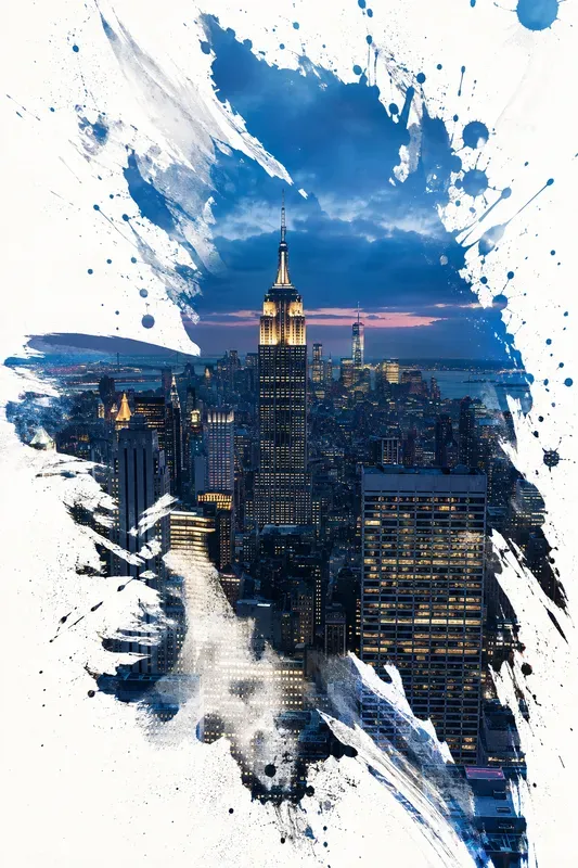 Urban Ink Splash Photo Posters
