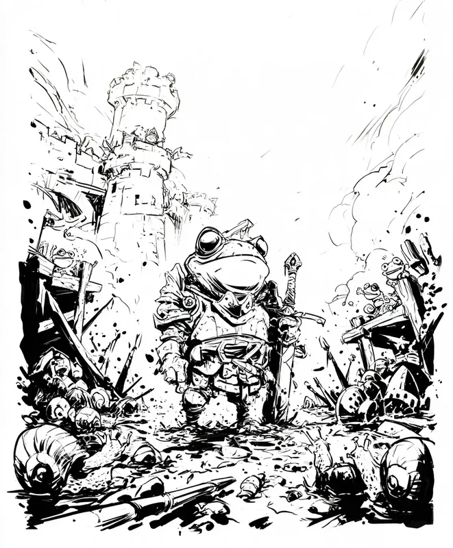 Dark Fantasy Ink Art Coloring Books