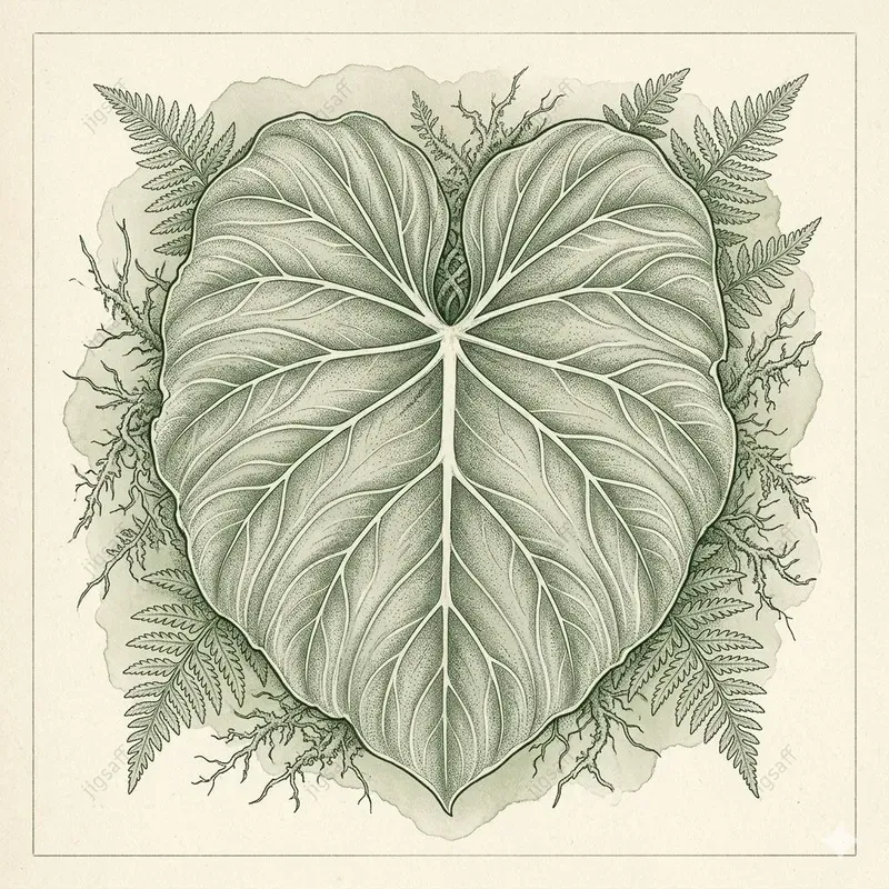 Vintage Tropical Botanical Leaf Studies