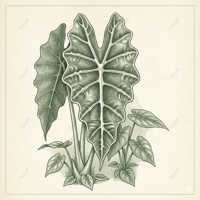 Vintage Tropical Botanical Leaf Studies