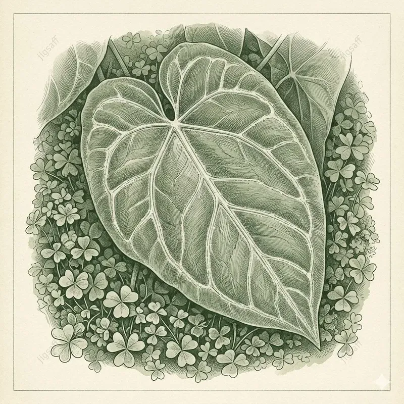 Vintage Tropical Botanical Leaf Studies
