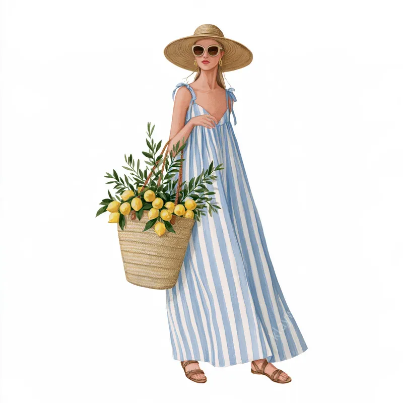 Italian Life Style Watercolors Cliparts
