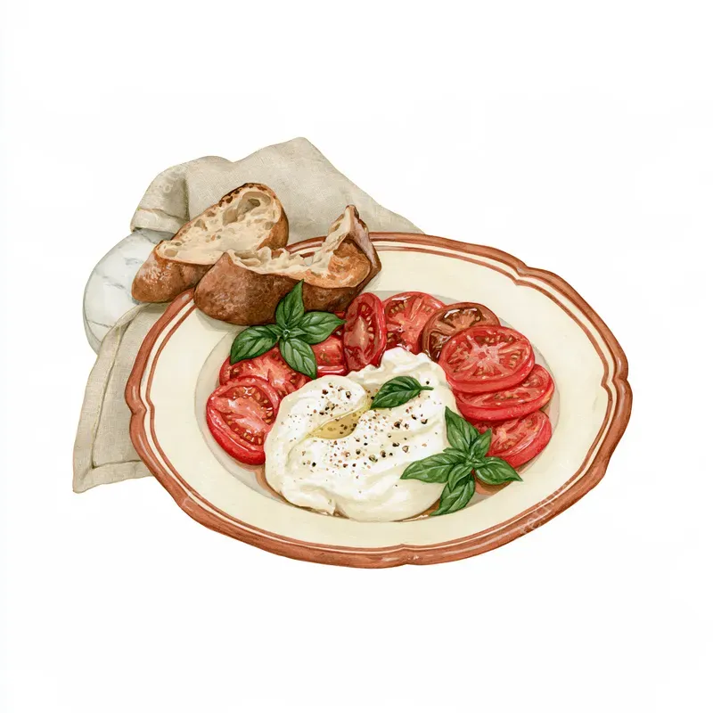 Italian Life Style Watercolors Cliparts