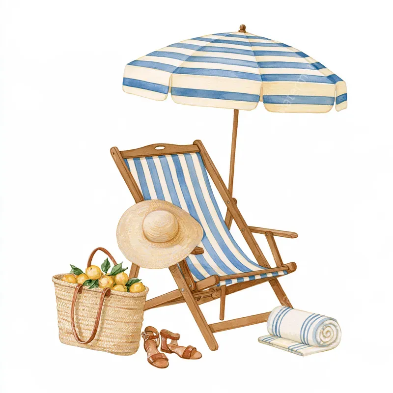 Italian Life Style Watercolors Cliparts