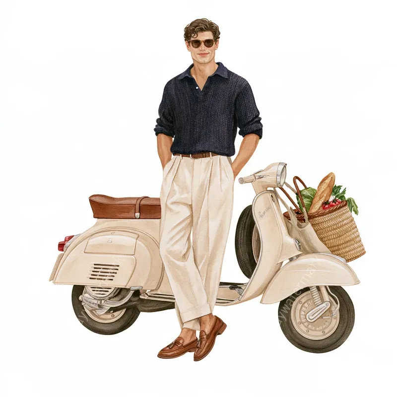Italian Life Style Watercolors Cliparts