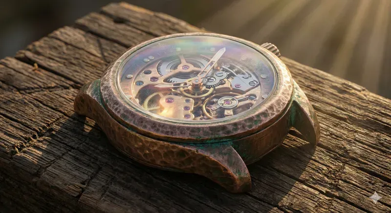 Hyperrealistic Gold Watch Macros
