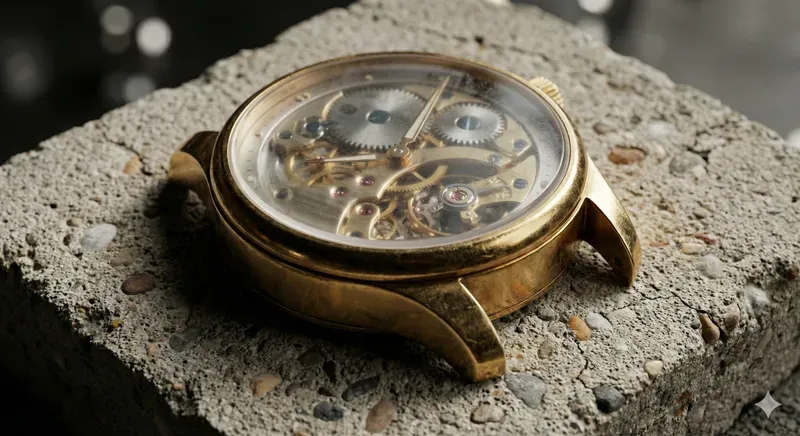 Hyperrealistic Gold Watch Macros