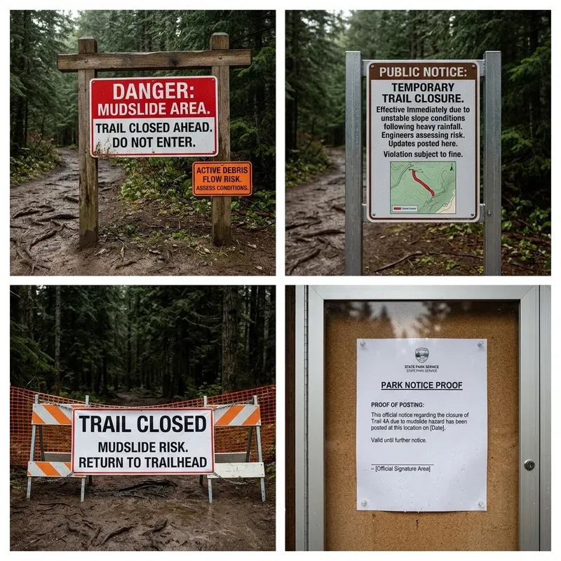 Trailhead Safety Sign Photos