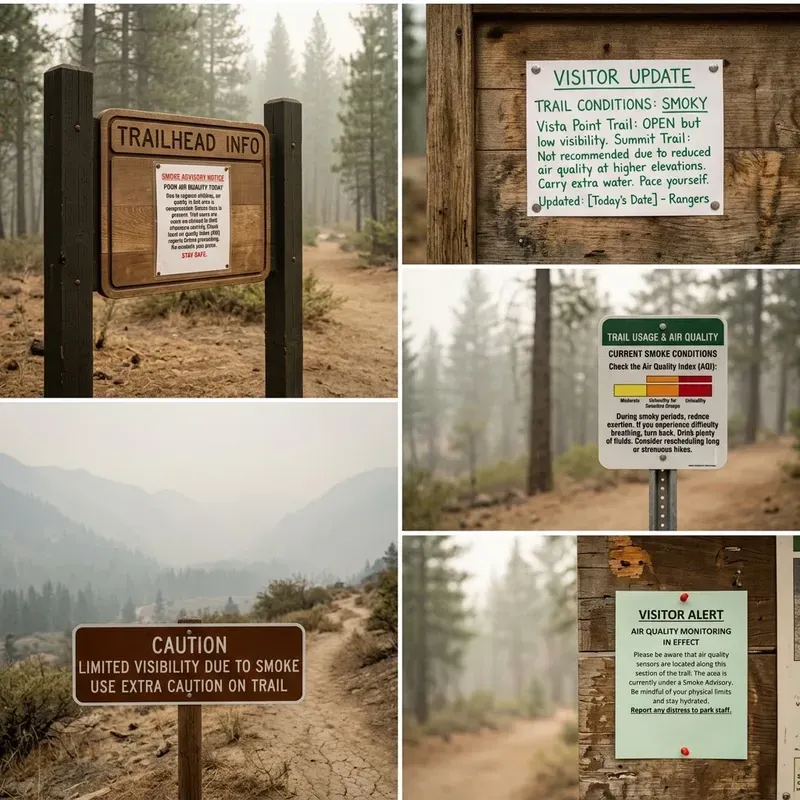 Trailhead Safety Sign Photos