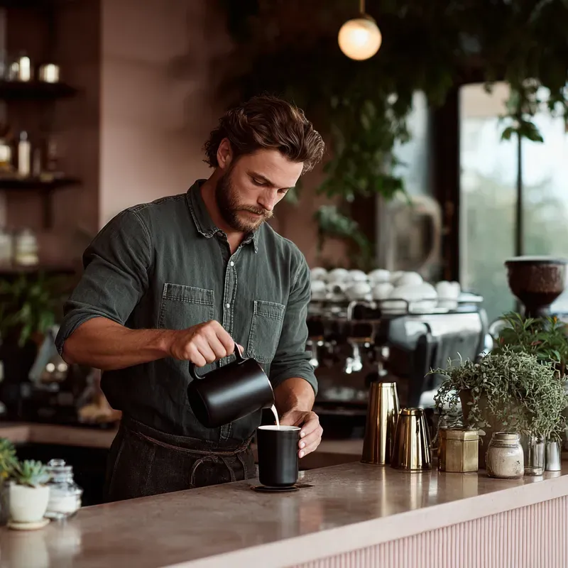 Modern Coffee Preparation Aesthetics