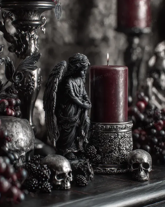 Gothic Christmas Dark Elegance Stock Art