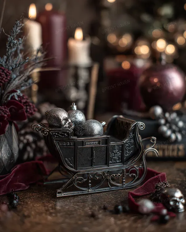Gothic Christmas Dark Elegance Stock Art