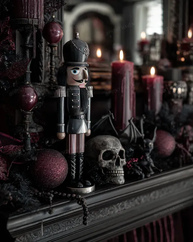 Gothic Christmas Dark Elegance Stock Art