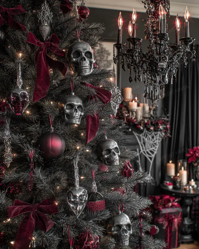 Gothic Christmas Dark Elegance Stock Art