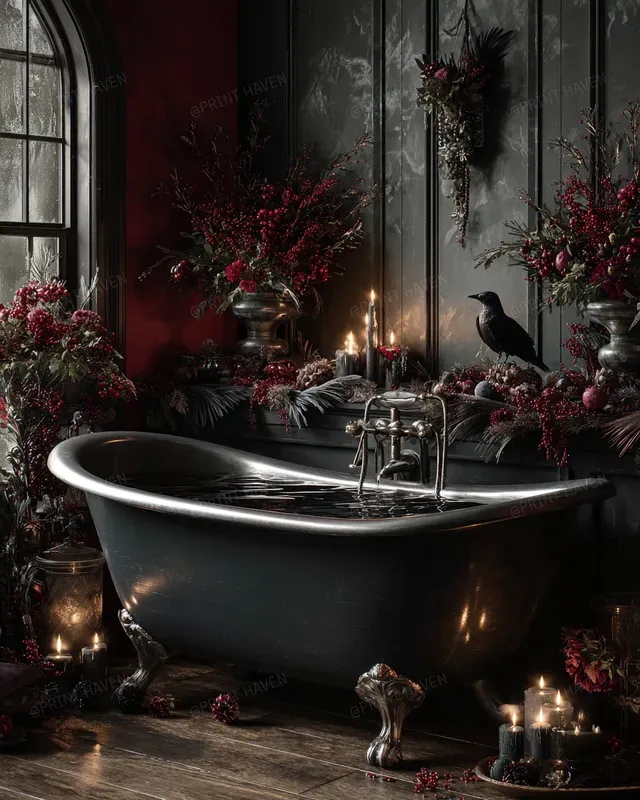 Gothic Christmas Dark Elegance Stock Art