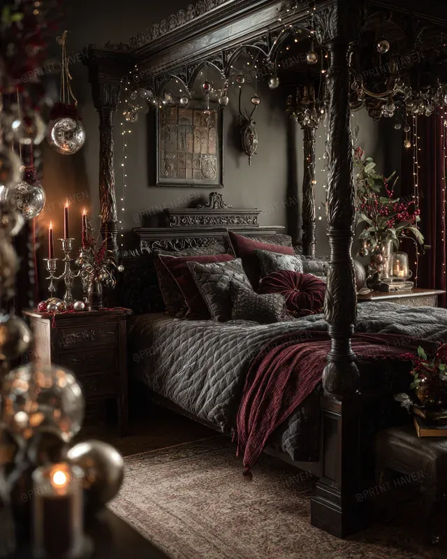 Gothic Christmas Dark Elegance Stock Art