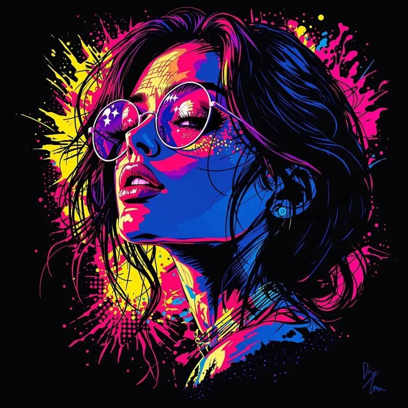 Neon Tshirt Print Designs