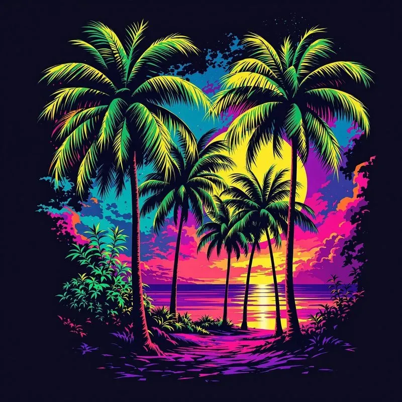 Neon Tshirt Print Designs