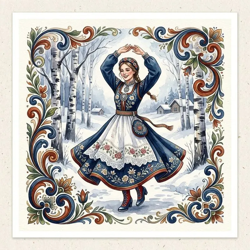 Folk And Tribal Art Watercolor Pods