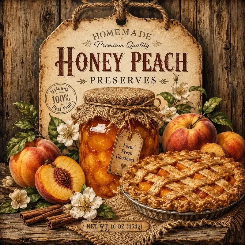 Vintage Farmhouse Fruit Preserve Tags