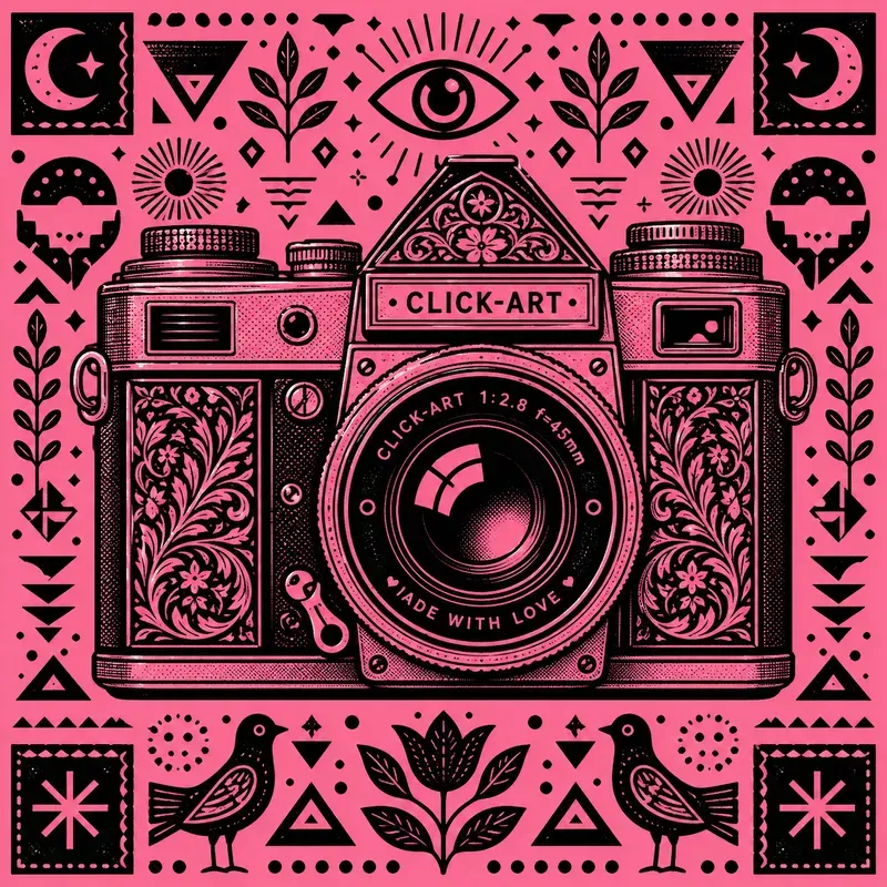 Bold Pink Tribal Graphic Illustrations