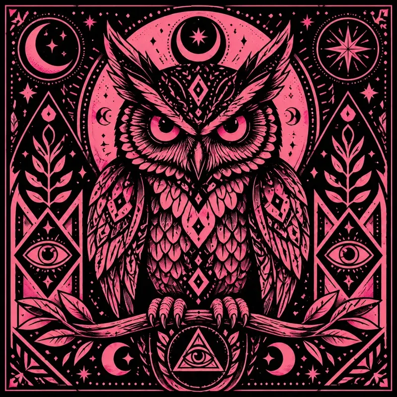 Bold Pink Tribal Graphic Illustrations
