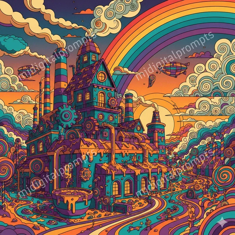Retro Surreal Pop Art Dreamscapes