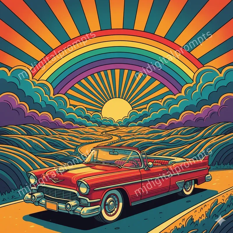 Retro Surreal Pop Art Dreamscapes