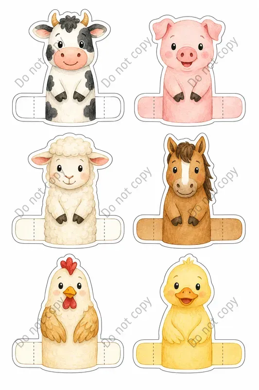 Cute Finger Puppet Cutout Sheets