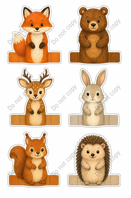 Cute Finger Puppet Cutout Sheets