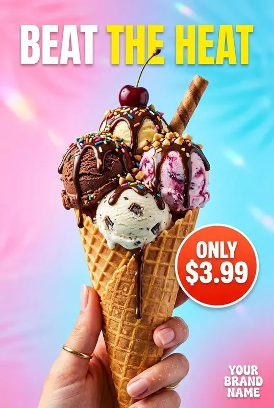 Ice Cream Frozen Treats Ads