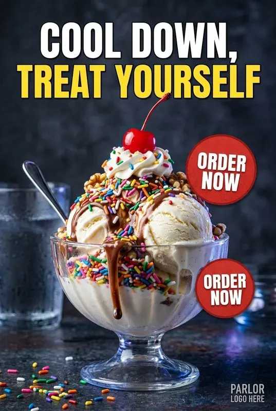 Ice Cream Frozen Treats Ads