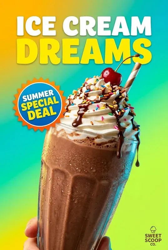 Ice Cream Frozen Treats Ads