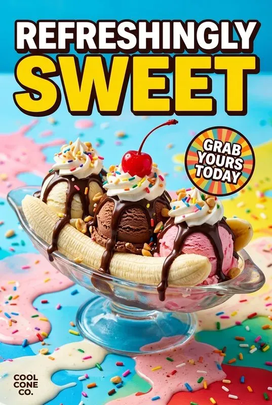 Ice Cream Frozen Treats Ads