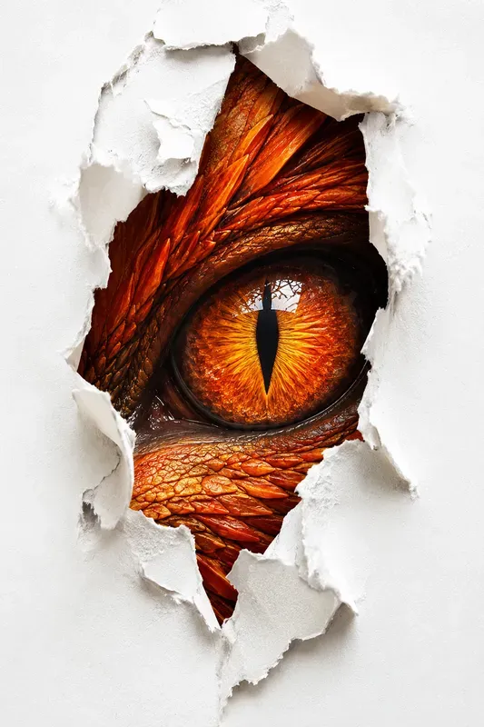 Fantasy Eyes Through Torn Walls