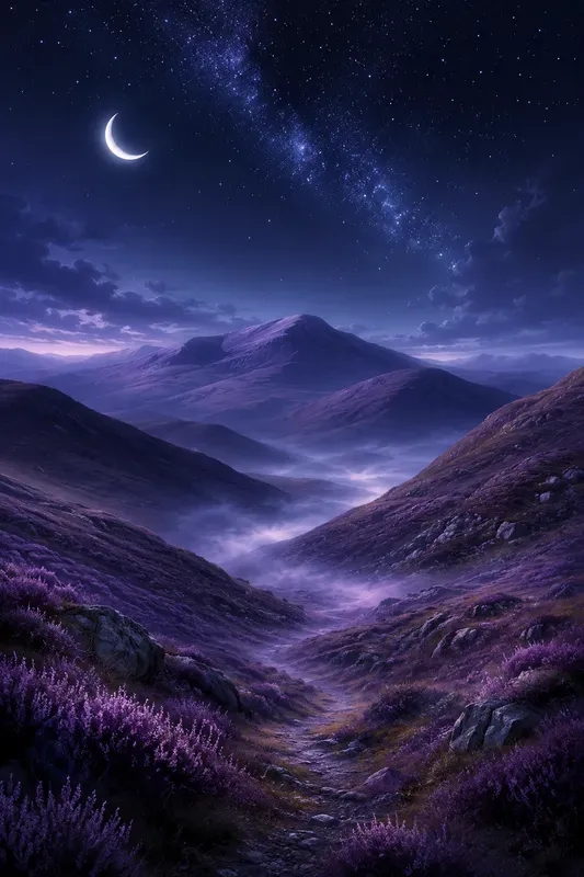 Dream Night Hill Landscapes