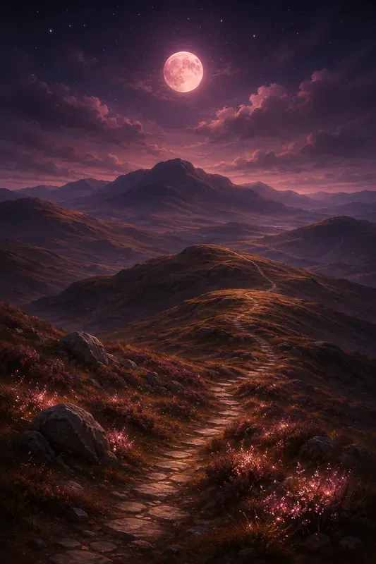 Dream Night Hill Landscapes
