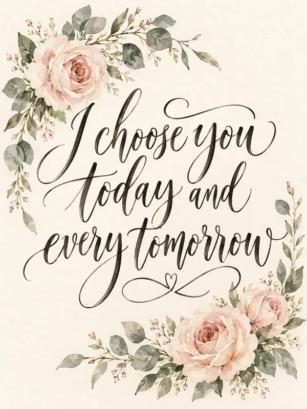 Romantic Wedding Vow Typography Prints