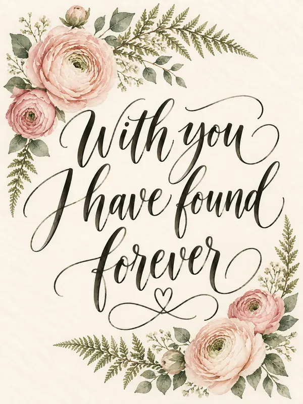 Romantic Wedding Vow Typography Prints
