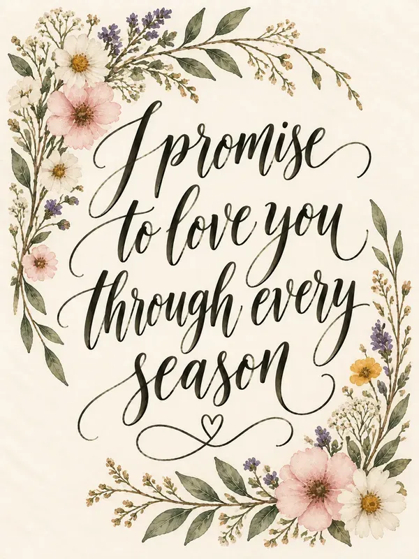 Romantic Wedding Vow Typography Prints
