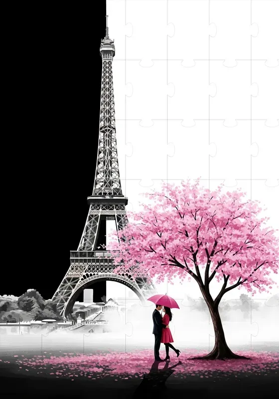 Pink Accent Painterly Scenes