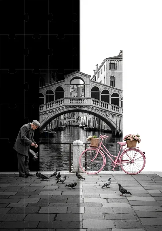 Pink Accent Painterly Scenes