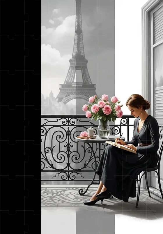 Pink Accent Painterly Scenes