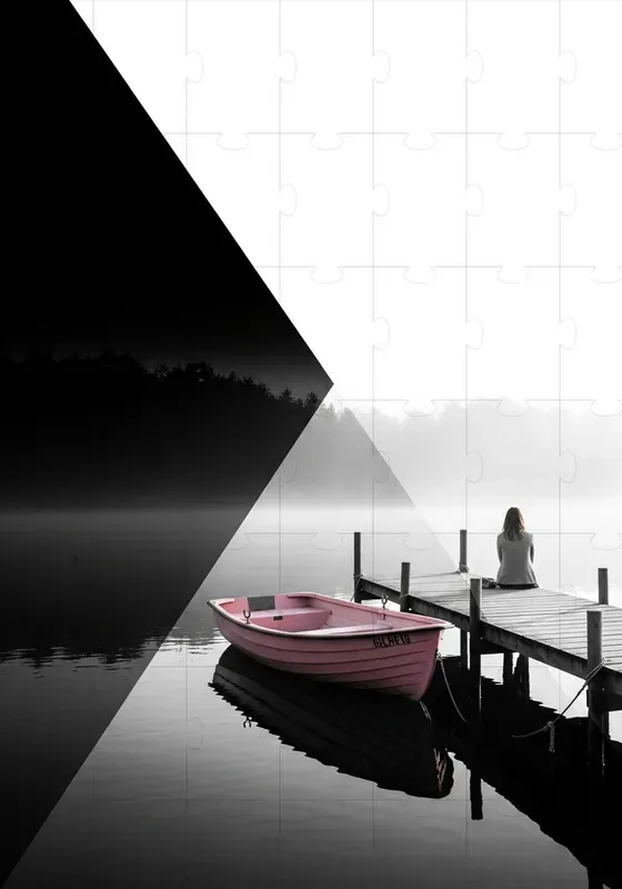 Pink Accent Painterly Scenes