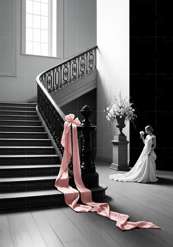 Pink Accent Painterly Scenes