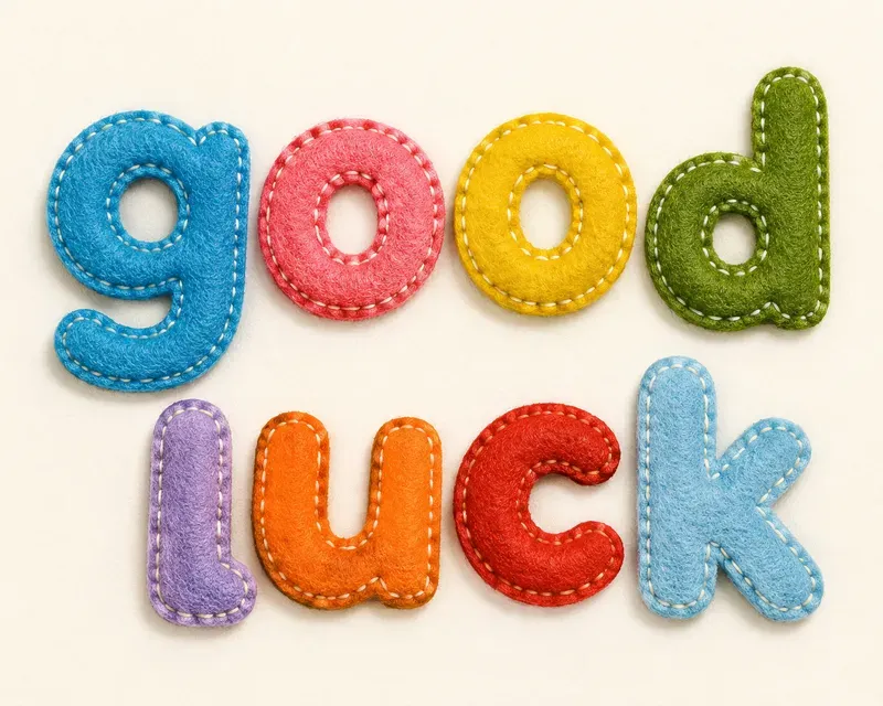 Playful Handmade Felt Art Typographies