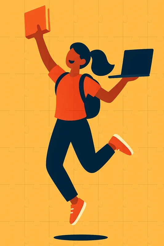 Student Hero Mascots Flat Vector