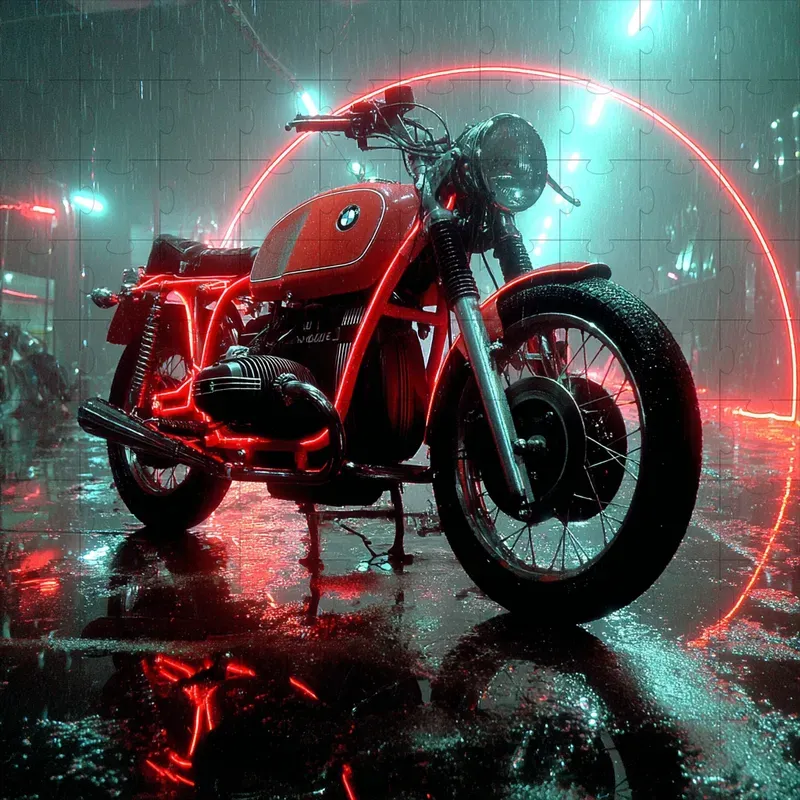 Cinematic Neon Scifi Film Stills