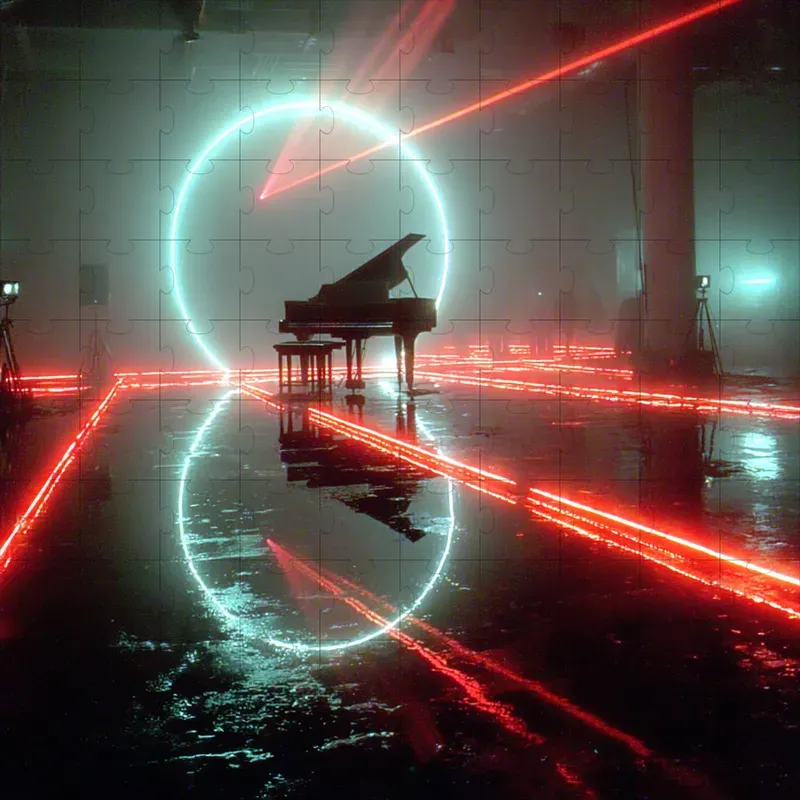 Cinematic Neon Scifi Film Stills
