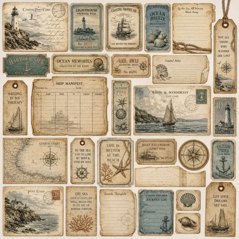 Vintage Ephemera Journal Kits